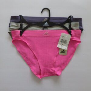 (#T-1) Adidas Women's 3-PK Cotton Brief Panties Underwear